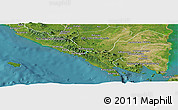 Satellite Panoramic Map of Kab. Lampung Utara