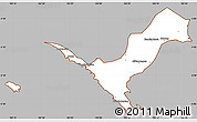 Gray Simple Map of Kab. Lampung Utara, cropped outside