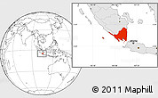 Blank Location Map of Lampung, highlighted country