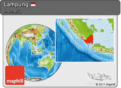 Physical Location Map of Lampung
