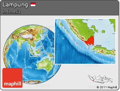 Physical Location Map of Lampung
