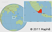 Savanna Style Location Map of Lampung