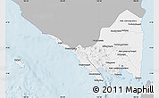 Gray Map of Lampung, single color outside