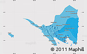 Political Shades Map of Lampung, cropped outside