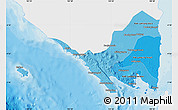 Political Shades Map of Lampung, single color outside