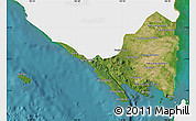 Satellite Map of Lampung, single color outside