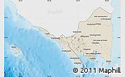Shaded Relief Map of Lampung, single color outside