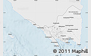 Silver Style Map of Lampung, single color outside