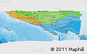 Political Shades Panoramic Map of Lampung