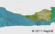 Satellite Panoramic Map of Lampung, single color outside