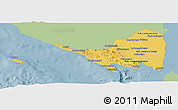 Savanna Style Panoramic Map of Lampung, single color outside