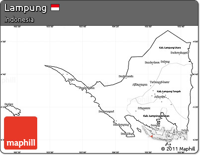 Blank Simple Map of Lampung, cropped outside