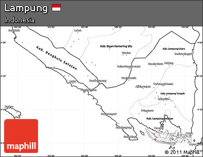 Blank Simple Map of Lampung