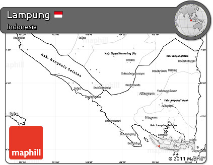 Blank Simple Map of Lampung