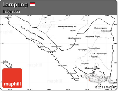 Blank Simple Map of Lampung