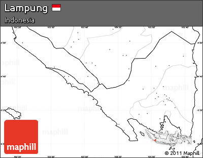 Blank Simple Map of Lampung, no labels