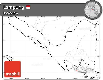Blank Simple Map of Lampung, no labels