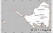 Gray Simple Map of Lampung, cropped outside