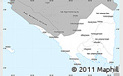 Gray Simple Map of Lampung