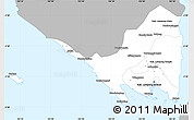Gray Simple Map of Lampung, single color outside