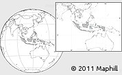 Gray Location Map of Indonesia, blank outside, hill shading inside