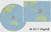 Savanna Style Location Map of Kab. Halmahera Tengah, within the entire country, hill shading