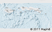 Silver Style 3D Map of Kab. Maluku Tengah, single color outside