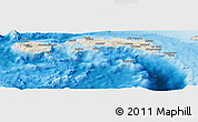 Shaded Relief Panoramic Map of Kab. Maluku Tengah