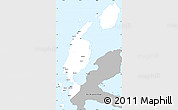 Gray Simple Map of Kab. Maluku Utara
