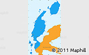 Political Simple Map of Kab. Maluku Utara