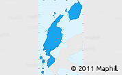 Political Simple Map of Kab. Maluku Utara, single color outside