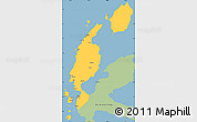 Savanna Style Simple Map of Kab. Maluku Utara