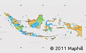 Political Map of Indonesia, cropped outside