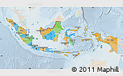 Political Map of Indonesia, lighten