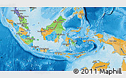 Political Map of Indonesia, political shades outside