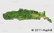 Satellite 3D Map of Kab. Gorontalo, cropped outside