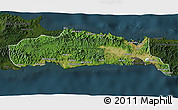 Satellite 3D Map of Kab. Gorontalo, darken
