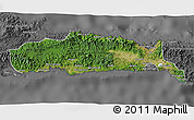 Satellite 3D Map of Kab. Gorontalo, desaturated