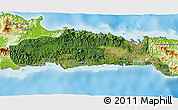 Satellite 3D Map of Kab. Gorontalo, physical outside
