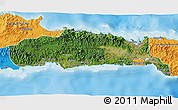 Satellite 3D Map of Kab. Gorontalo, political outside