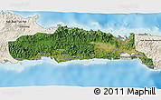 Satellite 3D Map of Kab. Gorontalo, shaded relief outside