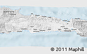 Silver Style 3D Map of Kab. Gorontalo