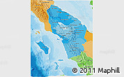 Political Shades 3D Map of North Sumatera