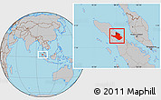 Gray Location Map of Kab. Deli Serdang