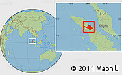 Savanna Style Location Map of Kab. Deli Serdang