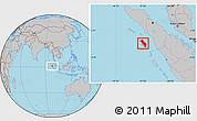 Gray Location Map of Kab. Nias