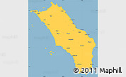 Savanna Style Simple Map of Kab. Nias