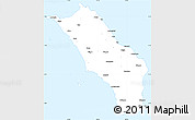 Silver Style Simple Map of Kab. Nias