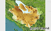 Physical Map of Kab. Tapanuli Utara, satellite outside