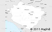 Silver Style Simple Map of Kab. Tapanuli Utara